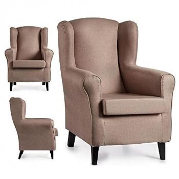 Sillón Sade Beige Madera de Pino 65 x 101 x 75 cm