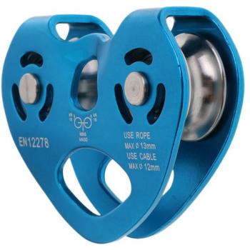 Gazechimp 30KN Polea para Zip Line Cable Escalada Dual Poleas