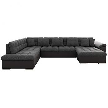 Sofá rinconero Comfivo 128 con función de descanso Soft 020 y Majorka 03, dimensiones 348x205x76cm