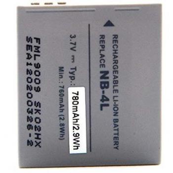 Batería para cámara y videocámara Canon PowerShot ELPH 310 HS 3.7V 700mAh NB-4L PL46G