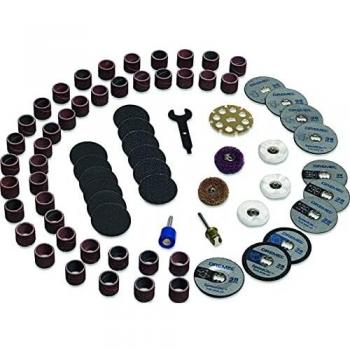 Dremel SC725 Kit de 70 Accesorios Variados - Juego de Accesorios para Herramienta Rotativa para Tallar, Fresar, Amolar, Limpiar, Pulir, Cortar, Lijar y Grabar