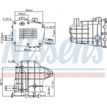 Enfriador EGR NISSENS 989481 para CITROËN: C4, C5, C4 Picasso, Jumper, C5 Aircross, DS5, DS4, Jumpy, SpaceTourer