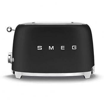 Smeg 50's Retro Style 2-Slice Toaster Matte Black TSF01BLMEU