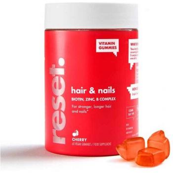 Reset Hair & Nails Vitamin Gummies - Suplemento Alimenticio para el Cuidado de Cabello y Uñas