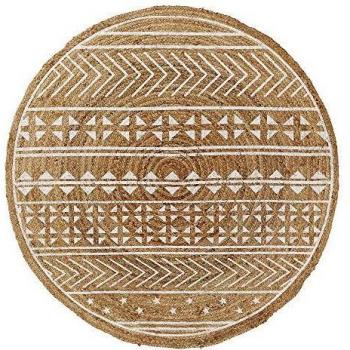 Kave Home - Alfombra Redonda Cecily de Yute con Impreso