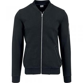 Urban Classics Black Sweat Bomber Jacket for Men - 4XL