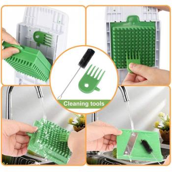 Cortador de Verduras Mandolina Multiusos 15 en 1 Slicer de Vegetales Profesional Rallador Corta Espiral Frutas 9 Cuchillas Acero Inoxidable,Guantes,Protector de Mano,Separador de Claras de Huevo
