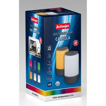Activejet LED lámpara decorativa AJE-CAMILLA RGB, luz quitamiedos, color negro, tipo de producto: lámpara decorativa y funcional, características: tecnología LED, función RGB (cambio de colores), diseño moderno y