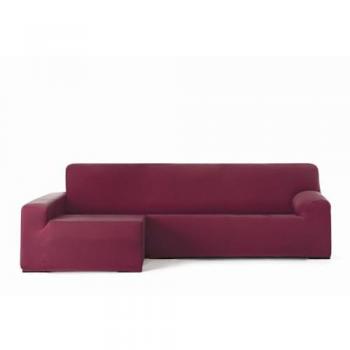 Funda de sofá elástica BR chaise longue brazo largo izquierdo, máxima calidad, fabricación nacional, dimensiones 170 x 110 x 310 cm, color Burdeos