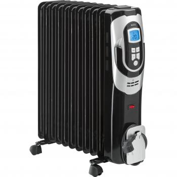 AEG RA 5589 N - Radiador de aceite, 2500 W, 11 elementos, programable, pantalla digital, 3 niveles potencia