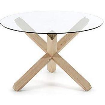 Kave Home - Mesa Lotus Ø 120 cm cristal