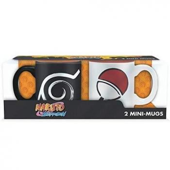 ABYstyle - NARUTO SHIPPUDEN - Set 2 mini-Tazas - 110 ml - Konoha y Uchiha