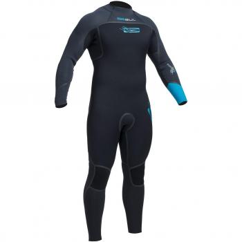 Gul FLEXOR III 5/4 Back Zip Blindstitch Wetsuit 2017 - Black/Graphite MT