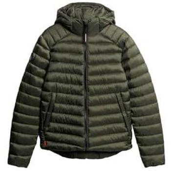 Superdry - Plumífero acolchada con capucha Fuji verde caqui - XL