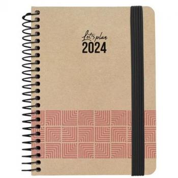 Agenda Grafoplas Nature Marrón 2024 Rosa A6 10 x 15 cm