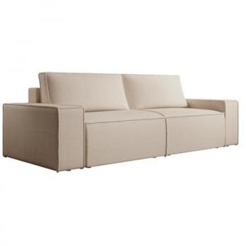 Sofá cama de 4 plazas de terciopelo beige AMELIA