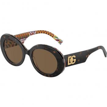 Dolce & Gabbana DG4448 321773 Women’s Tortoiseshell Round Sunglasses