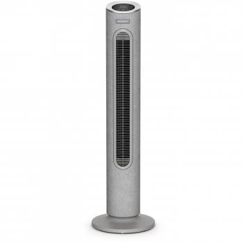 Rowenta Eole Home Ventilador de Torre Potente y Silencioso con 7 Velocidades, Temporizador Digital y Control Remoto, Color Gris