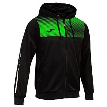 Chaqueta con capucha Eco Supernova para hombre en color negro y verde flúor