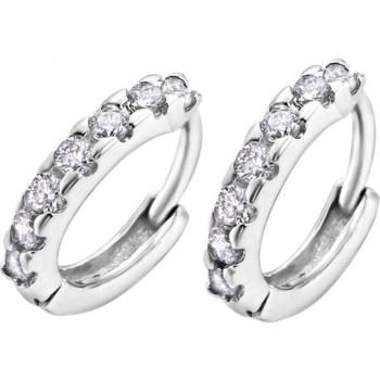 Pendientes Time Road WS00605 de Plata para Mujer con Acabado de Brillo