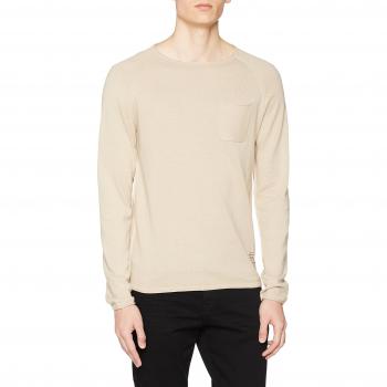 JACK & JONES Jormatteo Knit Crew Neck, Suéter para Hombre, Beige