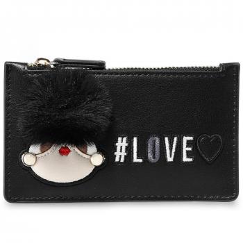 Love Moschino Moschino Mujeres billetera logo esponjoso Negro única Talla