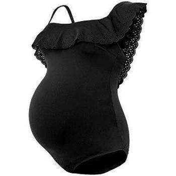 Cache Coeur Bloom Traje de baño premamá, Negro