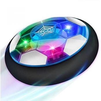 Baztoy Balón Fútbol Flotant, Recargable Pelota Futbol con Protectores de Espuma Suave y Luces LED, Balones Futbol Juguete Niños 3 4 5 6 7 8 9 10 11 12 Años, Air Power Soccer para Regalos Cumpleaños