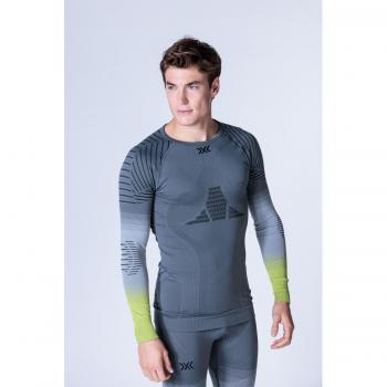 Camiseta térmica X-Bionic Invent FX manga larga gris oscuro/verde - XXL