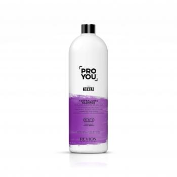 PROYOU The Toner Shampoo 1000 ml - Champú neutralizante de alta limpieza para cabellos rubios