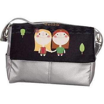 Babyline Hippies - Bolso de piel, unisex, color gris