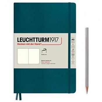 Cuaderno Medium A5 Cubierta Suave - 123 Páginas Numeradas - Verde Pacífico