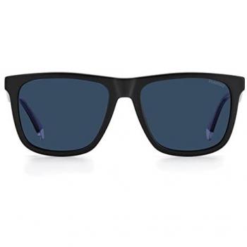 Polaroid PLD 2102/S/X Polarized Sunglasses for Men, Blue and Black Frame, One Size