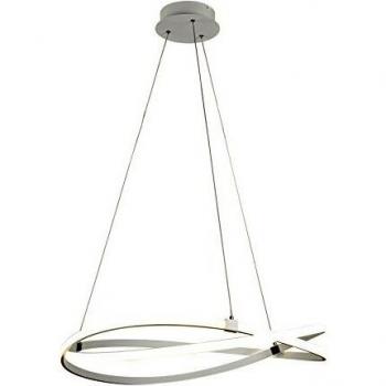 Lámpara colgante LED integrada Infinity blanca 1 bombilla 50cm