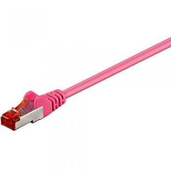 Cable de Red Cat6 S/FTP 5m Rosa LSZH Alta Velocidad Microconnect