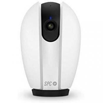 SPC Teia 2- Cámara de Seguridad Inteligente Wi-Fi: 360º de visión, visión Nocturna 10m, detección de Sonido, Full HD 1080p, Dual Speaker, Control App, Doble instalación