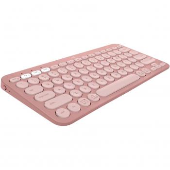 Logitech Pebble Keys 2 K380s Teclado Inalámbrico RF + Bluetooth QWERTY Español Rosa