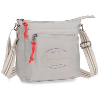 Pepe Jeans Yoga Bolso Bandolera, 24 cm, 5.28 litros, Gris