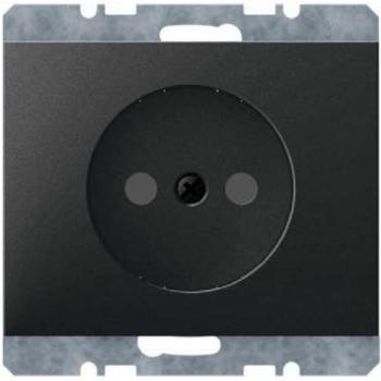 Hager Berker K.1/K.5 Anthracite Wall Socket Outlet 2-Pole Non-Grounded