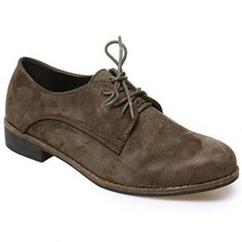 La Modeuse - Zapatos de cordones para mujer, verde