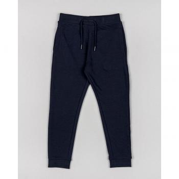 Losan - Pantalón Fleece de chándal para bebé niño en color azul marino con bordes de canalé y cordón
