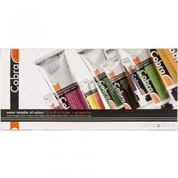 Set de Pintura al Óleo Cobra Artista 10 x 40 ml + Accesorios