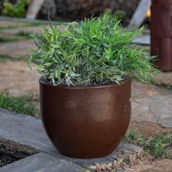 Newgarden AZALEA Macetero Redondo para Flores y Plantas Muy Resistente para Exterior e Interior de Estilo Clásico, Varios Colores y Tamaños, Hecho de Polietileno en España (ø40x33