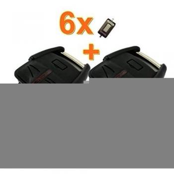 Kis 2 x Llave de repuesto carcasa para control remoto para Opel Vectra C Signum + 6 x Micro Interruptor