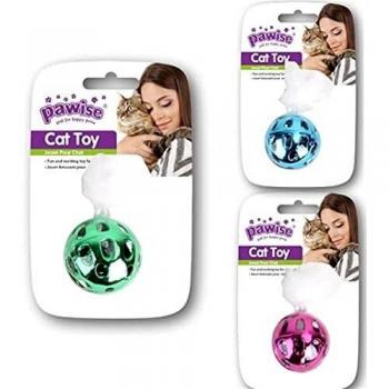 PAWISE Pelotitas para Gatos, Metalica, 4.5 cm