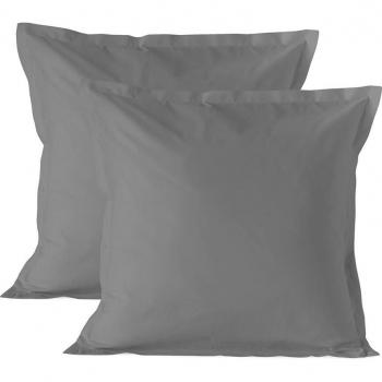 Funda de almohada Basic Pack 2 unidades color piedra, tamaño 60 x 60 cm