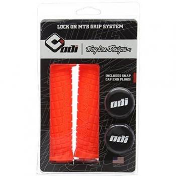Troy Lee Designs-Manillas Odi Lock On, Color Naranja, Color - Unicolor, tamaño Talla única