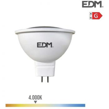 Bombilla Dicroica LED MR16 (GU5.3) 5W 12V 450lm 4000K Luz Día Ø5x5cm EDM