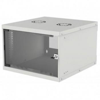 Armario de pared 6U Intellinet BASIC, 540x560mm, Rack 19, puerta de vidrio, color gris, Flatpack