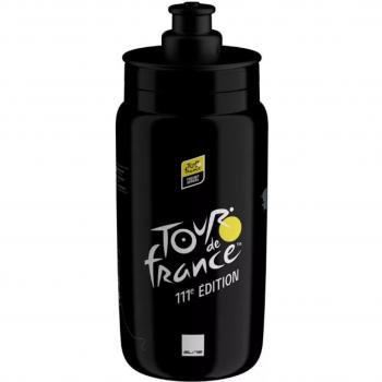 Bidón Elite Fly Tour de Francia Negro Mapa 550 ml 2024 para ciclismo